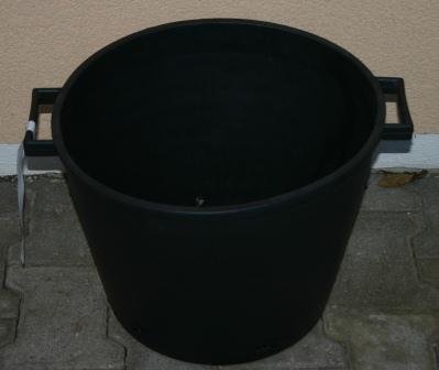 Pflanzkübel-Kunststoff-Schwarz 25 l  mit 2 Henkel