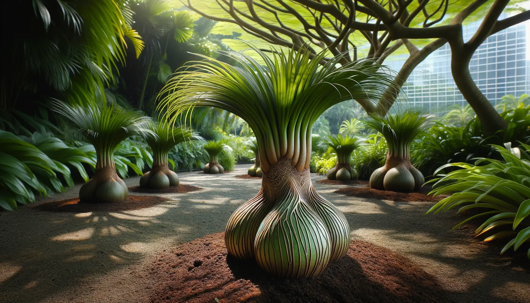 Elefantenbaum im Garten an halbschattigem Platz mit guter Erde